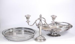 Silver plated large size 19th century cake / bread basket, (some wear) makers marks to base,