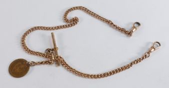 Rolled gold double watch chain Albert