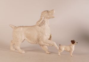 Beswick Matt White The Spaniel 2980 & Jack Russell Terrier 2109(2)