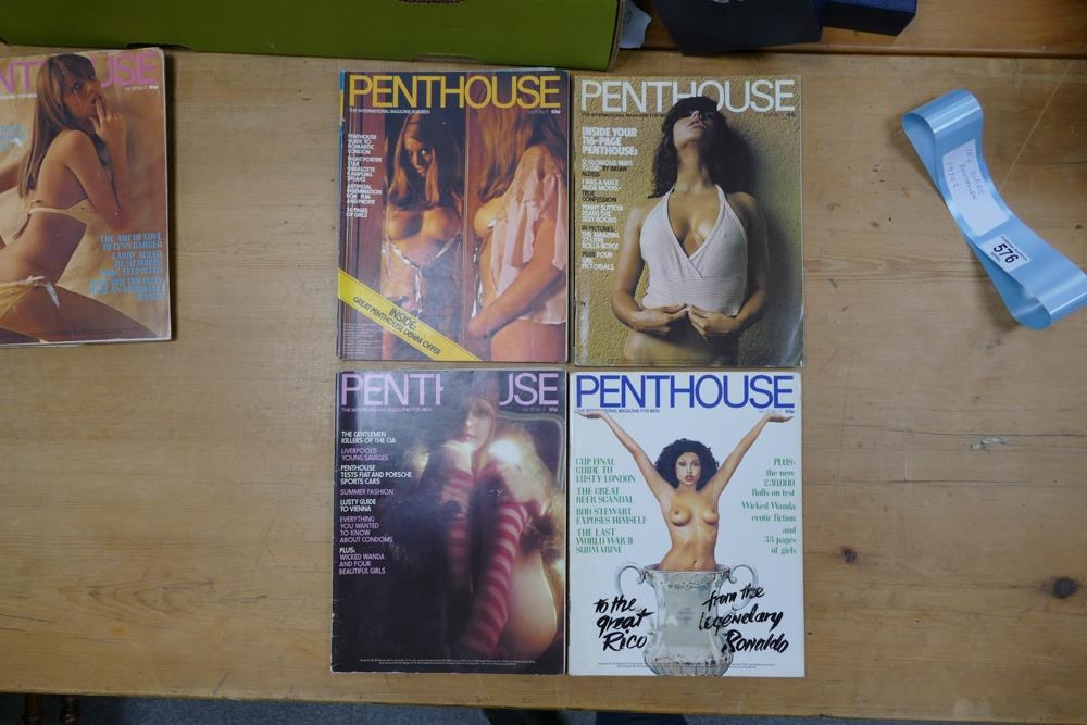 A collection of Ten 1970's Penthouse Men's Glamour Magazines - Image 2 of 4