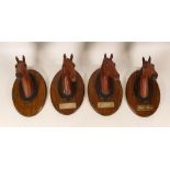 Four Beswick Horse Head Plaques including 2 Arkles & 2 x Red Rums (4)