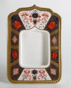 A Royal Crown Derby Imari pattern photo frame, No 1128, 18cm high (boxed) bearing retail price of £