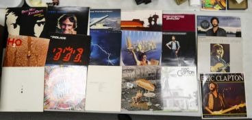 A collection of 1980 Vinyl Lps including Eric Clapton, Supertramp, James Taylor, Bob Dylan, the