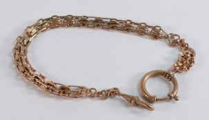 Rose gold filled watch chain Albert, 28cm long.