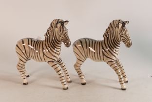 A Pair of Beswick Zebra 845B (2)