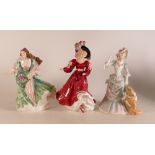 Royal Doulton lady figures to include Scotland Hn3629 , Loyal Friend HN3358 and Patricia HN3365 (3)