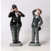 Royal Doulton character figures Stan Laurel HN2774 and Oliver Hardy HN2775, limited edition with