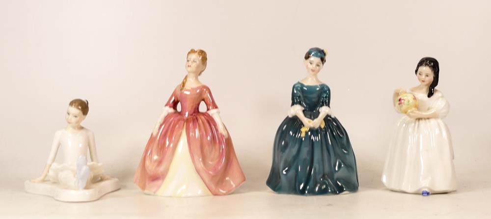 Royal Doulton Small Lady Figures Mandy Hn2476, Debbie Hn2400, Stage Struck Hn3951 & Cherie Hn2341(4)