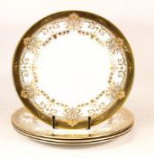 De Lamerie Fine Bone China heavily gilded Silver & Gilt Rimmed Plates, specially made high end