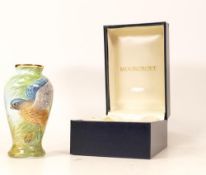 Moorcroft enamel Merlin vase by Terry Halloran, Limited edition 19/75. Boxed with certificate.