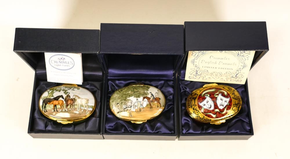 Three Crummles English Enamels to include Comedy & Tragedy OY2297 127/250, Mares and Foals in a - Bild 2 aus 7