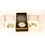 Three Beatrix Potter Crummles English Enamels to include 1994/95 Annual enamel box Squirrel Nutkin