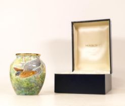 Moorcroft enamel Hunters vase by Terry Halloran, Limited edition 31/75. Boxed with certificate.