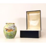 Moorcroft enamel Hunters vase by Terry Halloran, Limited edition 31/75. Boxed with certificate.