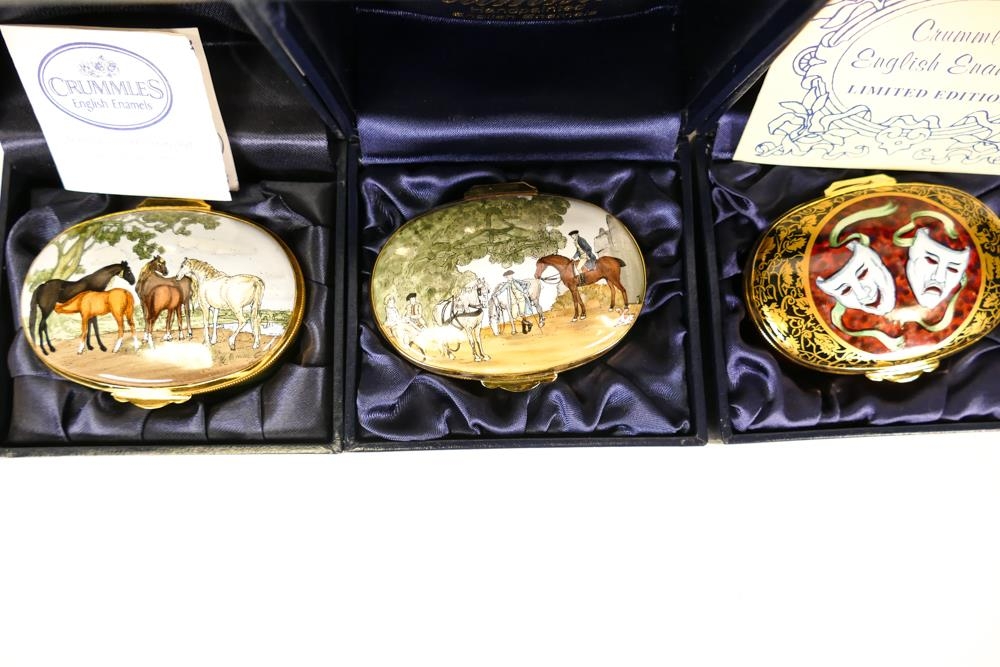 Three Crummles English Enamels to include Comedy & Tragedy OY2297 127/250, Mares and Foals in a - Bild 6 aus 7