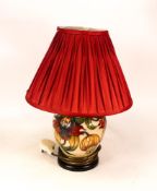Moorcroft Anna Lily lamp base and shade . Height including shade 39cm