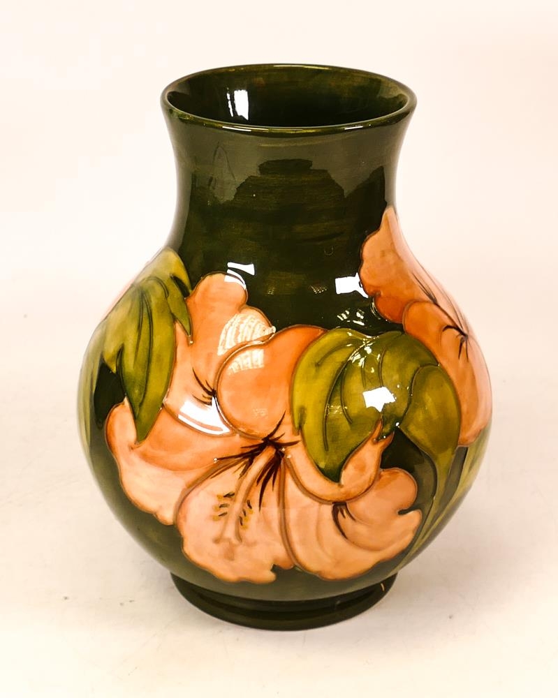 Moorcroft hibiscus large vase . Height 24cm