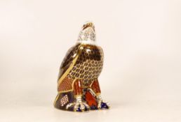 Royal Crown Derby paperweight, Bald Eagle. gold stopper, Boxed