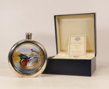 Moorcroft enamel and silver Red Crested Merganser by Nigel Creed, Limited edition 38/50. Boxed