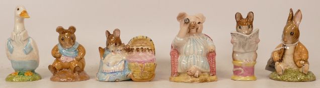 A collection of Beswick Beatrix Potter BP3 to include Hunca Munca, Old Mr Bouncer, Mr Drake