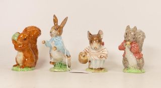 A collection of Beswick Beatrix Potter BP3 to include Squirrel Nutkin, Mrs Tittlemouse, Peter Rabbit