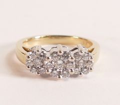 14CT GOLD DIAMOND 1.00CT DIAMOND RING - Size N/O