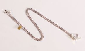 9ct Diamond Necklace Heart Pendant - Brilliant cut diamond carat weight 0.09ct. Pendant size 10.34mm