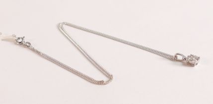 9ct White Gold Diamond Pendant on an 18 inch chain This beautiful 9ct white Gold pendent hosts seven