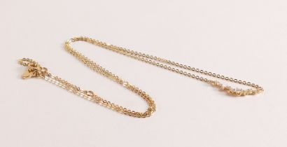 ROX 18ct yellow Gold Diamond Necklace set with 10 brilliant cut diamonds weighing a total of 0.