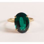 26 Lab Grown Emerald Valiant Ring 4.5 ct in 375 9ct Gold - This exceptional ring needs little