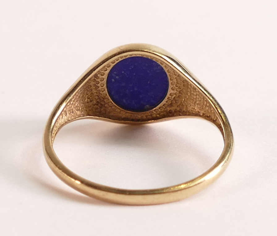 9ct Lapis Lazuli Ring, 2.5 grams, size V. - Image 3 of 3