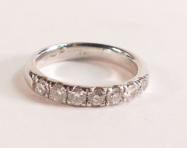 9ct white gold seven brilliant cut diamond eternity band - There are seven brilliant cut white