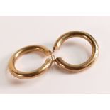 9ct Yellow Gold Hoop Earrings, hallmarked 375. Size of earring 34mm by 35mm. Weight: 3.4 grams.