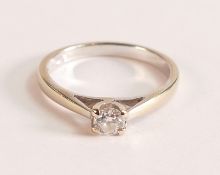 IGI Diamond 18ct White Gold Engagement Ring 18ct White Gold Ring, Stamped 750, Stamped DIA,