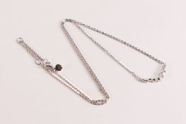 ROX 18ct white Gold Diamond Necklace, set with 10 brilliant cut diamonds weighing a total of 0.