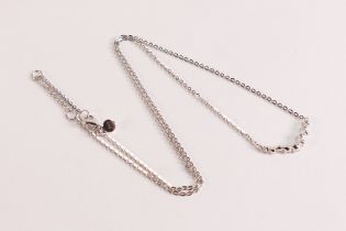 ROX 18ct white Gold Diamond Necklace, set with 10 brilliant cut diamonds weighing a total of 0.