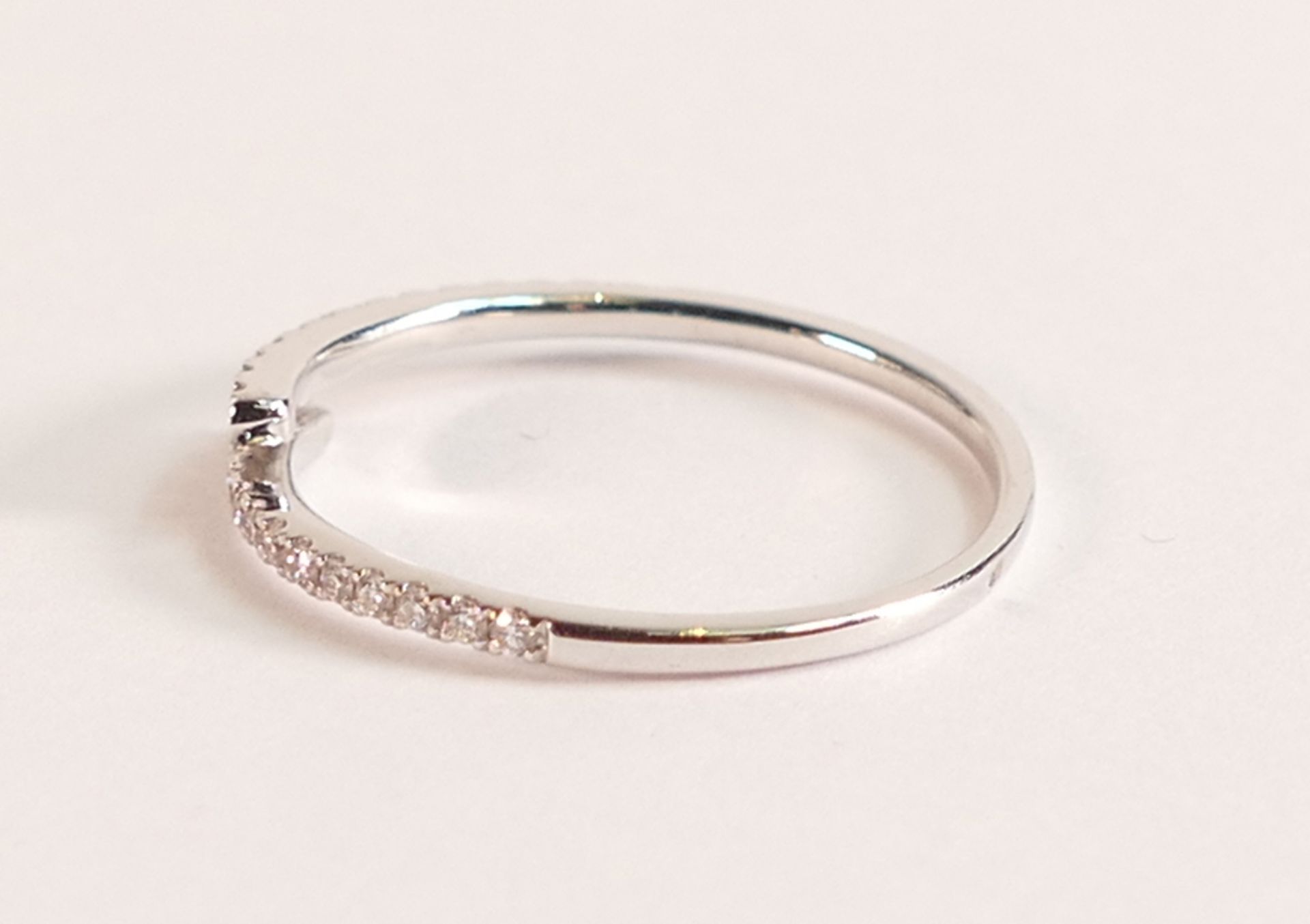 ROX 18ct white Gold Diamond Cross Over Ring, twenty eight brilliant cut sparkly white diamonds, - Image 2 of 3