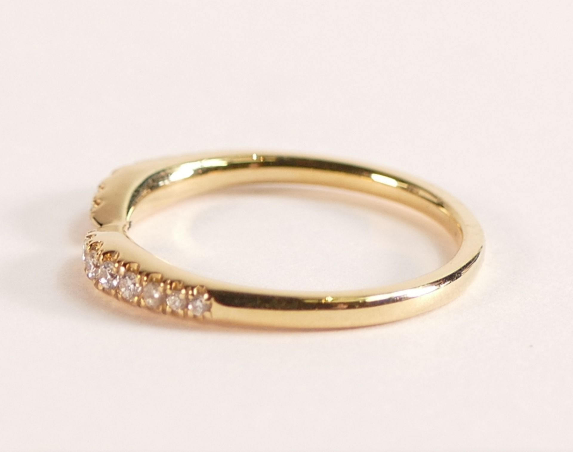 ROX 18ct Yellow Gold Diamond Bow Stacking Ring, approx carat weight is 0.20ct, size M, weight 2.4g. - Image 2 of 3
