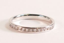 9ct White Gold 0.15ct Diamond Wedding Band 9ct white gold ring mount 2.55mm width Diamond carat