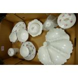 Selection of Shelley Ware consisting of 'At Home Set', pattern number 13424, Boullion cups and