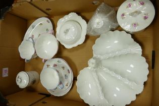 Selection of Shelley Ware consisting of 'At Home Set', pattern number 13424, Boullion cups and