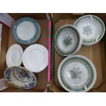 A collection of mixed ceramic items to include Grindley dinner plates x10 & 10 matching rimmed