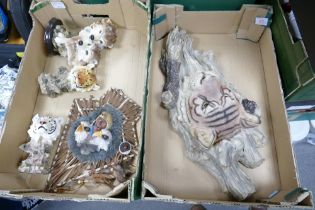 Large Resin Wall Plaque of Tiger & similar busts(2 trays)