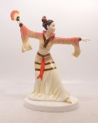 Boxed Royal Doulton Limited Edition Figure Chinese Fan Dance HN5568. No. 0833 of 2500. In perfect