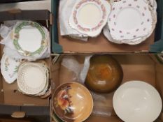 A Collection of Ceramic Items to include Fruit Bowls Spode and Ridgway together with Plates from