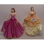 Royal Doulton Lady figure Summer Dance HN5256 together with Especially for you HN5380 (2) Boxed with