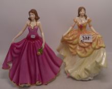 Royal Doulton Lady figure Summer Dance HN5256 together with Especially for you HN5380 (2) Boxed with