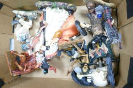 A collection of Resin Fantasy / Dungeons & Dragons type figures
