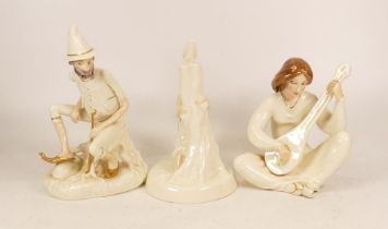 Royal Doulton Enchantment figures Lyric HN2757, The Magpie Ring HN2978 and Rumpelstiltskin HN3025 (