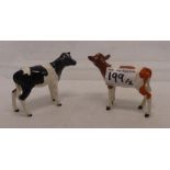 2 Beswick calfs comprising of Ayshire and Fresian examples (2)